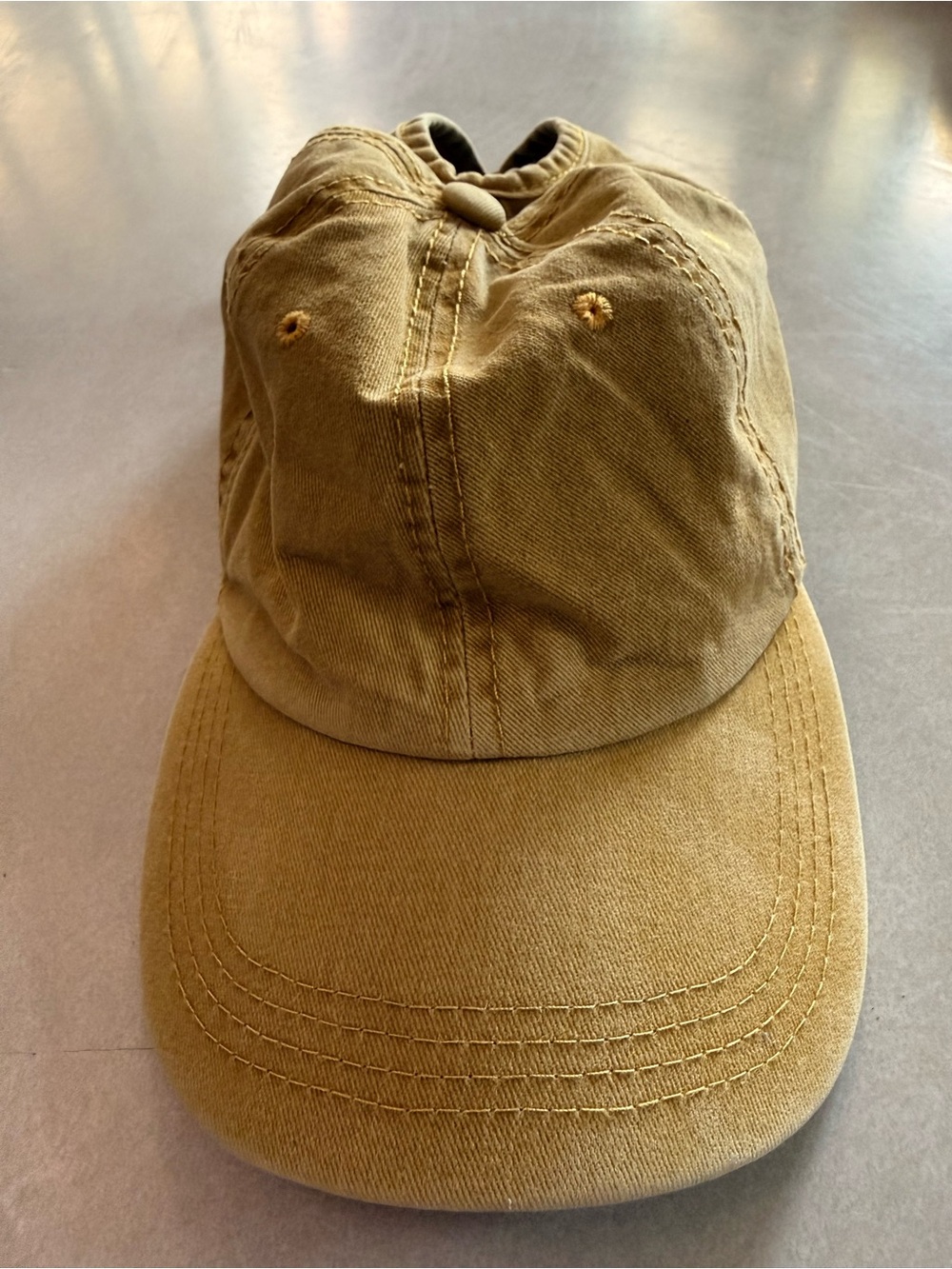 Classic Washed Baseball Cap - mustard